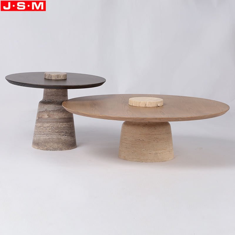 Professional Customized Color And Size Tea Table Man Made Stone Base Tea Table