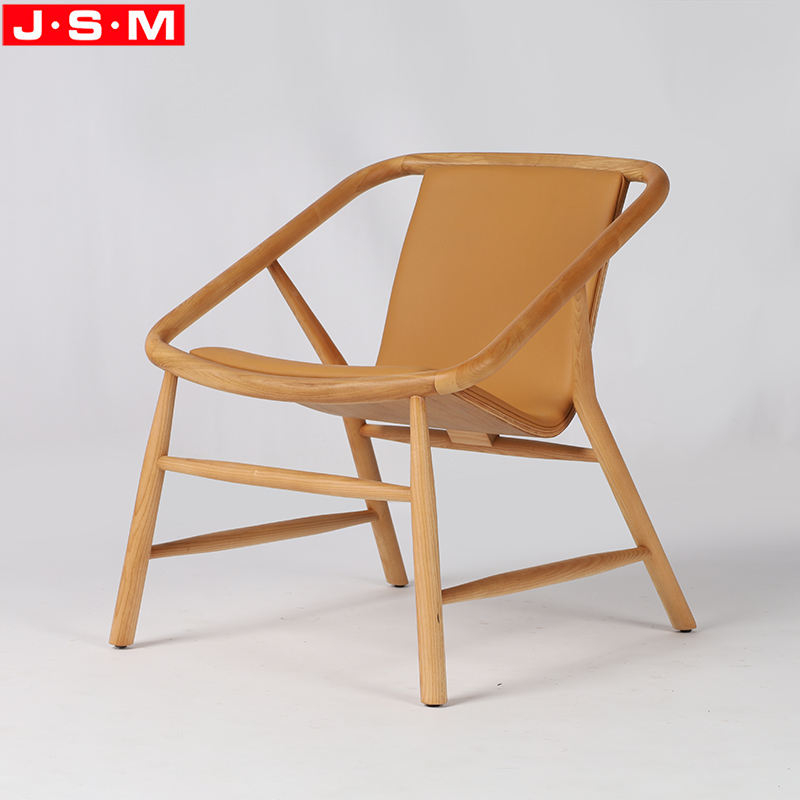 Nordic Relax Classic Fabric Cushion Chinese Vintage Wooden Armchair