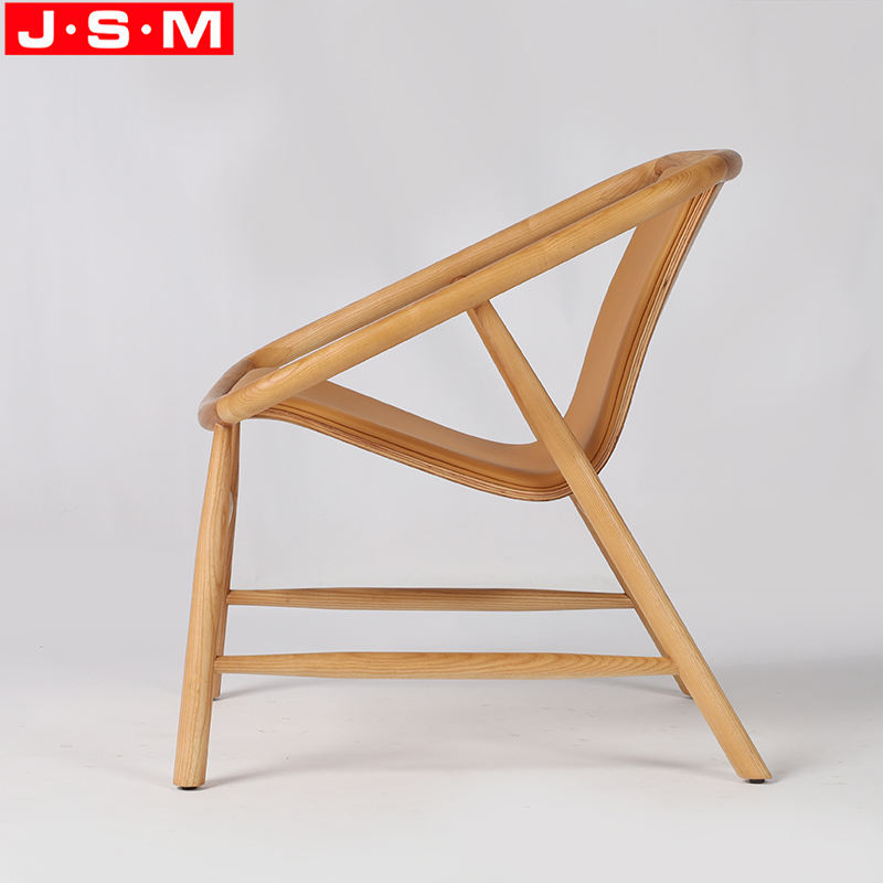 Nordic Relax Classic Fabric Cushion Chinese Vintage Wooden Armchair