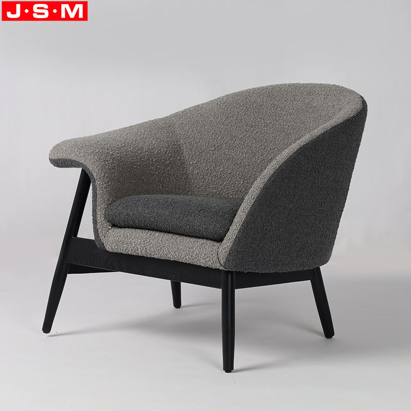 Ash Timber Nordic Style Armchair Living Room Furniture Foam And Fabric Armchair Chairs
