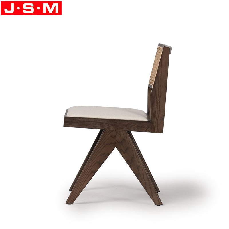 Modern Nordic Ash Wood Woven Wicker Cafe Chair Dining Chair Rattan Home Furniture Wood Chair