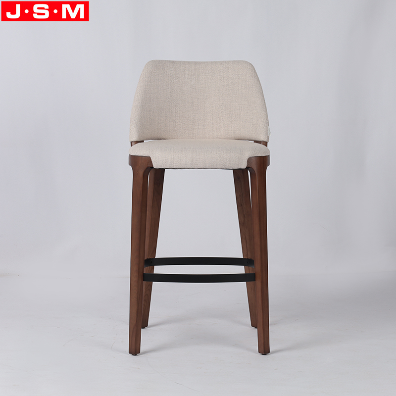Bar Stool With Metal Footrest