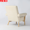 Hot Sale Single Seater Leisure Chair Fabric Wooden Leg Armchair