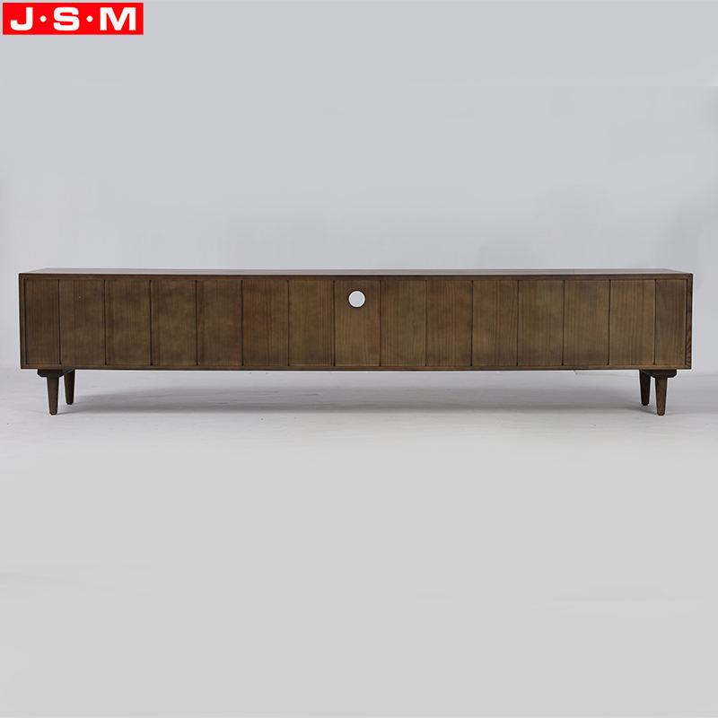4 Drawers Wood Storage Cabinet Veneer Carcase Stand TV Cabinet For Home Living Room