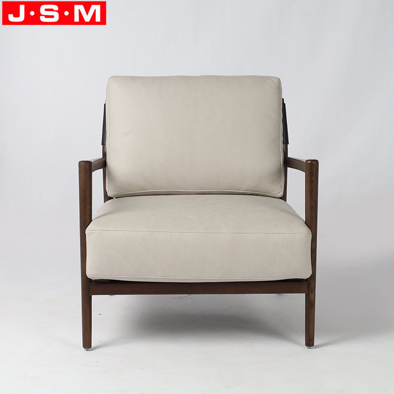 High Quality Wooden Base Single Seater Cushion Seat Armchairs For Living Room