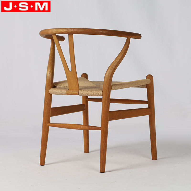 Good Quality Paper Rope Seat Ash Timber Frame Solid Wood Dining Chairs