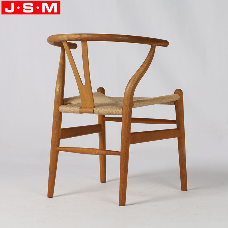 Good Quality Paper Rope Seat Ash Timber Frame Solid Wood Dining Chairs