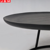 OEM Modern Design Tea Table Furniture Wooden Tea Table Metal Base Coffee Table