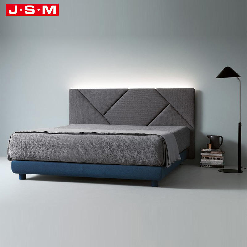 Classic Bed Room Furnitures Foam And Fabric Headboard Single Bed