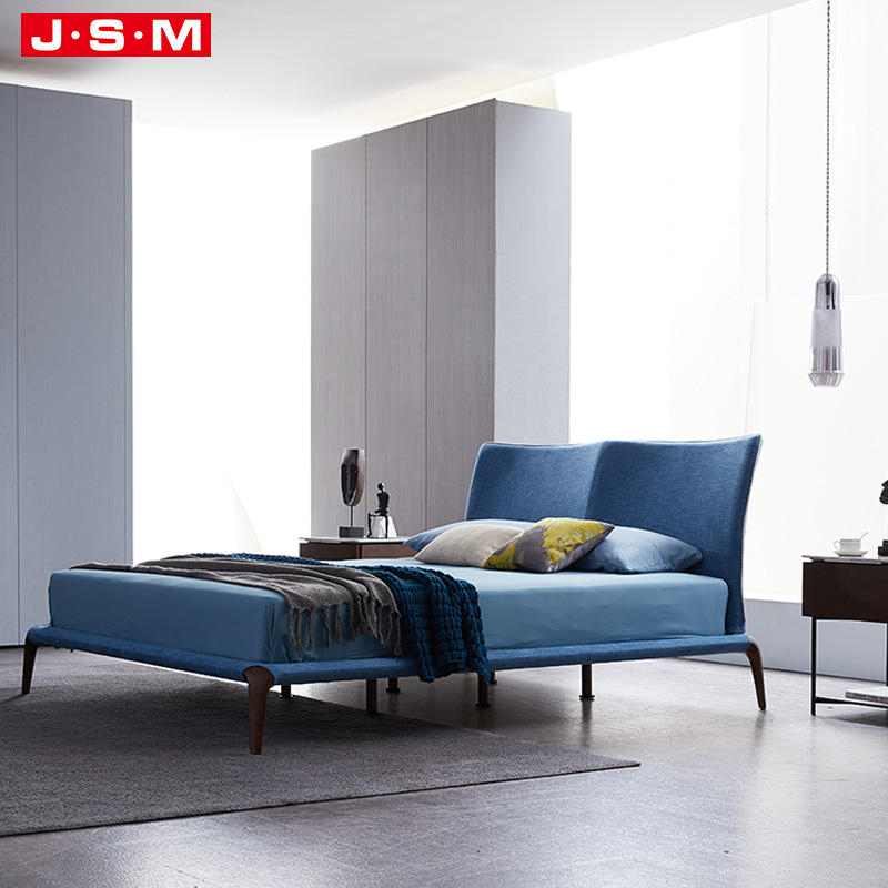 Simple Hotel Bedroom Furniture Modern Upholstered High Headboard Bed