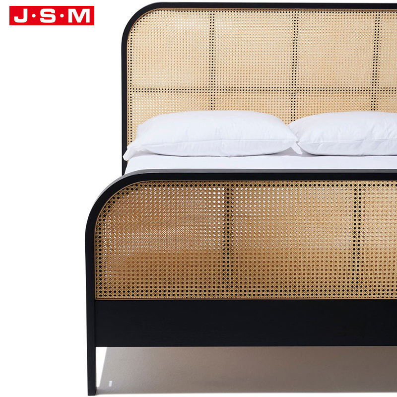 Bedroom Furniture Plastic Headboard Ash Timber Bed Frame Soft Low Double Bed