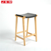 Nordic Modern Luxury Gold High Stool Wooden Chair Sets Leather Bar Chair