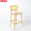 Modern Style Armless Upholstery Seat Bent Wood Restaurant Stools With Back