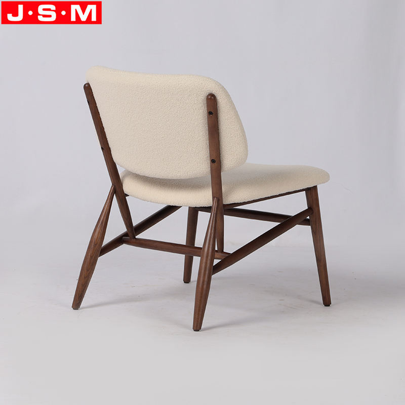 Leather Designer Wooden Armchair Hotel Room Leisure Soft Comfortable Chair