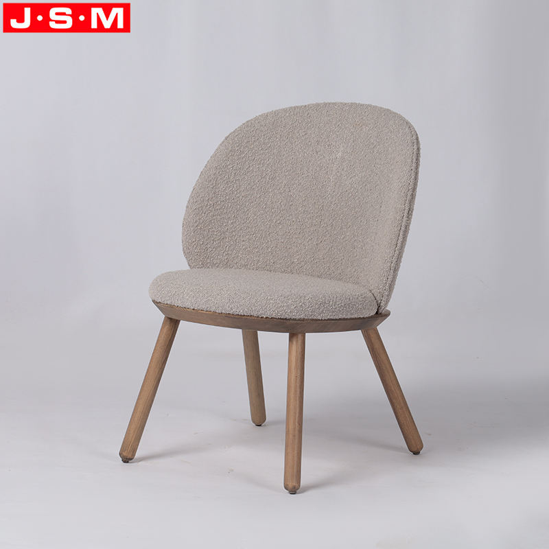 Classic Nordic Simple Armchair Living Room Fabric Wood Frame Armchair
