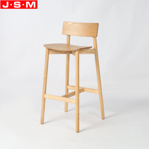 Commercial Furniture Restaurant Buff Ash Timber Wood High Back Bar Stools