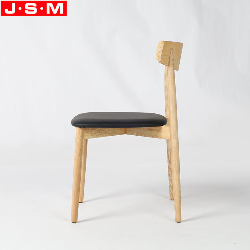 Good Quality Restaurant Black Cushion Seat Living Room Wooden Dining Chair