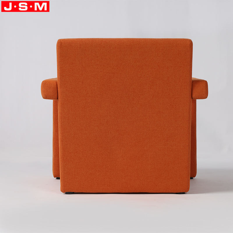 Metal Frame Leisure Sofa Chair Home Living Room Bedroom Armchair With Foam And Fabric