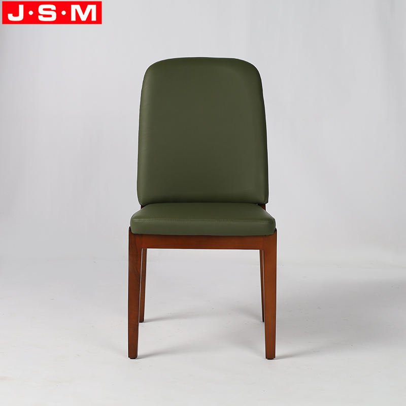 Hotel Restaurant Furniture Home Using Green Cushion Dining Room Wood Upholstery Dining Chairs