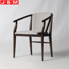 Simple Living Room Solid Wooden Armchair Cushion Seat Dining Chair