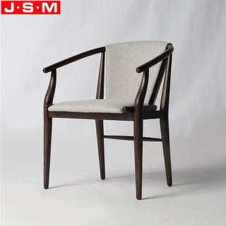 Simple Living Room Solid Wooden Armchair Cushion Seat Dining Chair