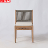 Wholesale Nordic Cotton Rope Woven Back Chairs Fabric Dining Chair