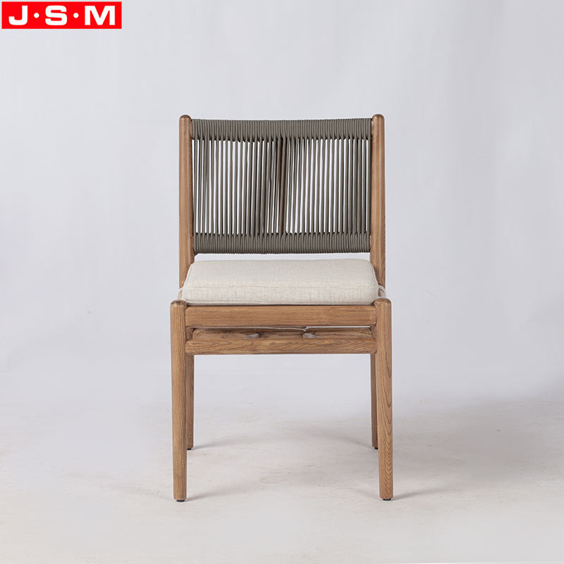 Wholesale Nordic Cotton Rope Woven Back Chairs Fabric Dining Chair
