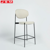 Nordic Home Wood Grey Wooden PU Metal Base Bar Furniture Sports Restaurant Stool Bar Chair