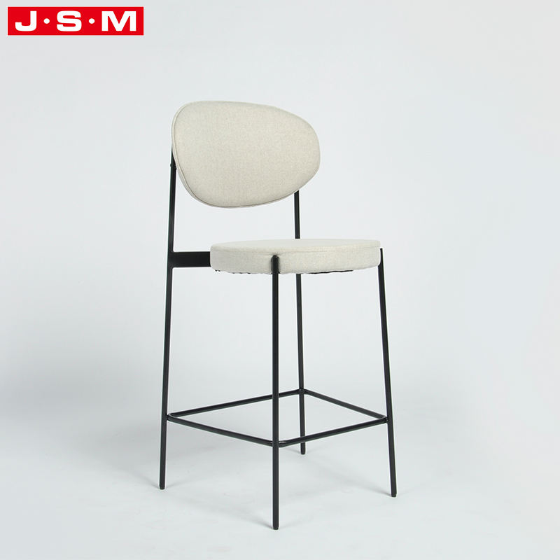 Nordic Home Wood Grey Wooden PU Metal Base Bar Furniture Sports Restaurant Stool Bar Chair