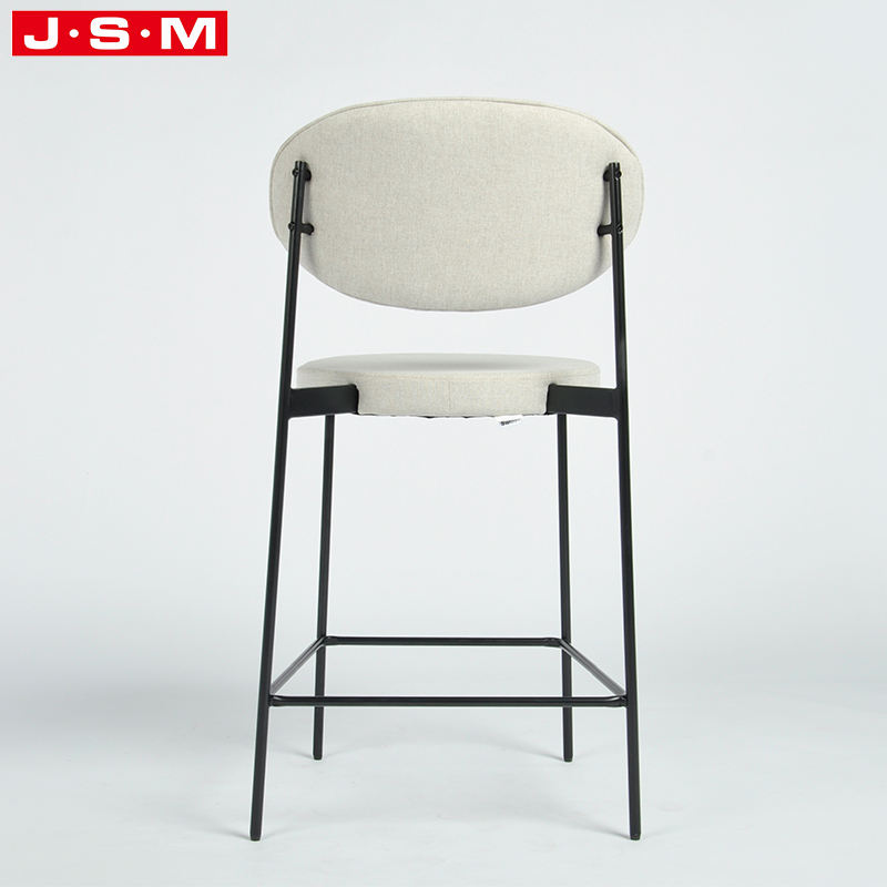 Nordic Home Wood Grey Wooden PU Metal Base Bar Furniture Sports Restaurant Stool Bar Chair