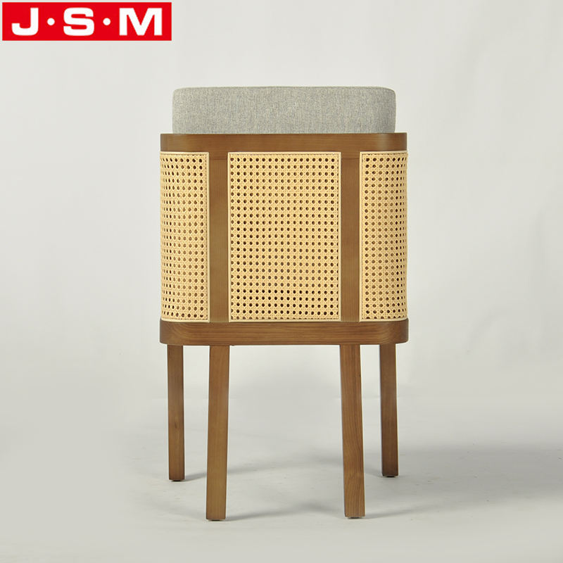 Top Selling Plastic Rattan Back Dining Chair Without Armrests
