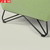 Modern Irregular Shape Ottoman Stool Upholstered Metal Frame Ottoman Stool