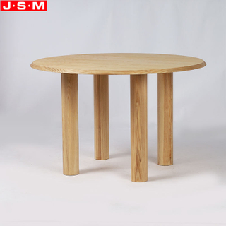 Home Furniture Round Quality Ash Timber Frame Wooden Dining Table