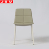 Comfortable Cushion Seat Not Armrest Dining Chair With Metal Legs