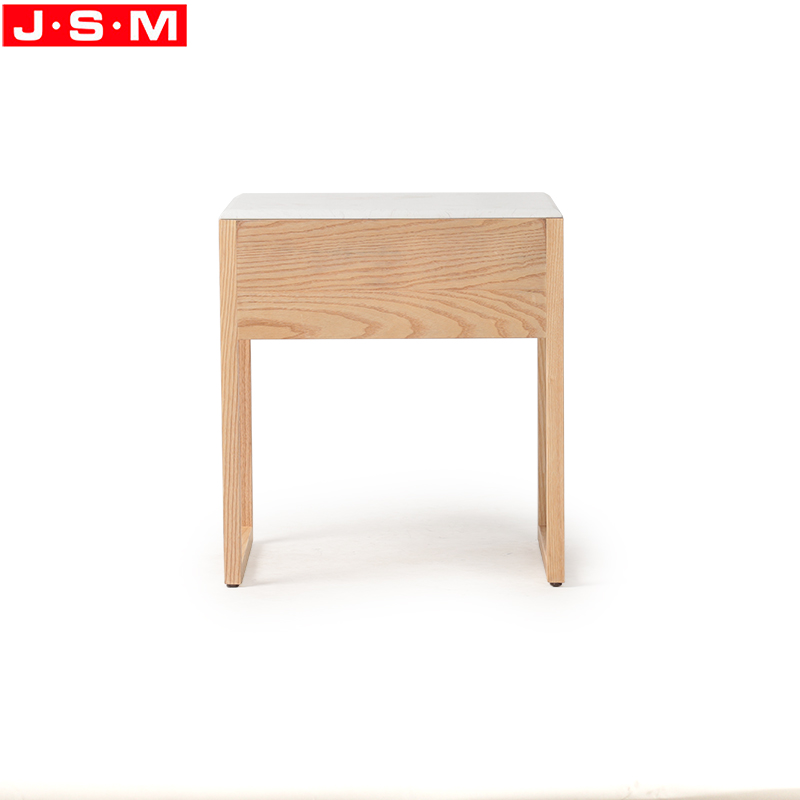 Nordic Minimalist Modern Man Made Stone Top Storage Small Cabinet Board Assembly Storage Bedside Table With One Drawer