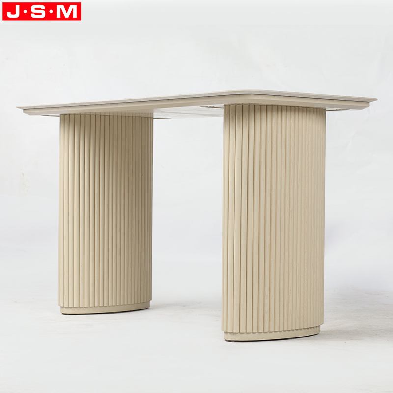 Ash Timber Leg Nordic Dinner Set Furniture Ash Wood Artificial Rattan Dining Table