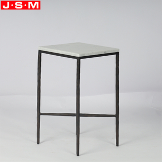 Premium Stone and Metal Construction Coffee Table Contemporary Living Room Marble Side Table for Home