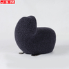 Single Seat Lounge Wooden Armchair Living Room Furniture Metal Base