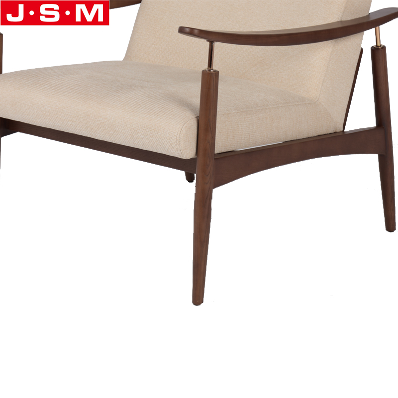 American ash frame Single Sitting Room Arm Chair fabric or PU upholstery Living Room Armchair