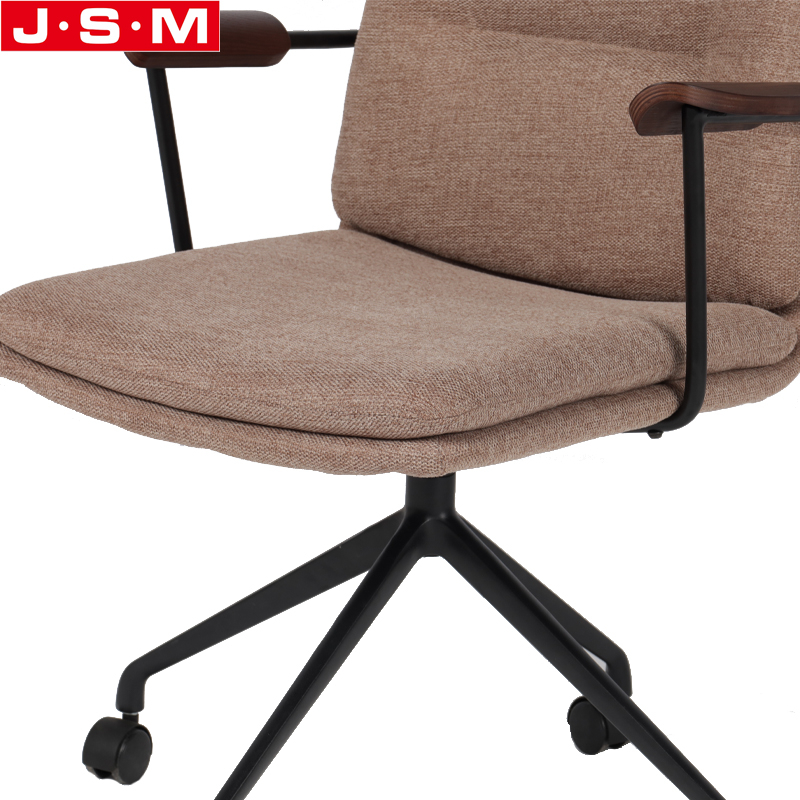 Fabirc or PU upholstery Chair Office Height Adjustable Original Design Simple Conference Office armrest with wood