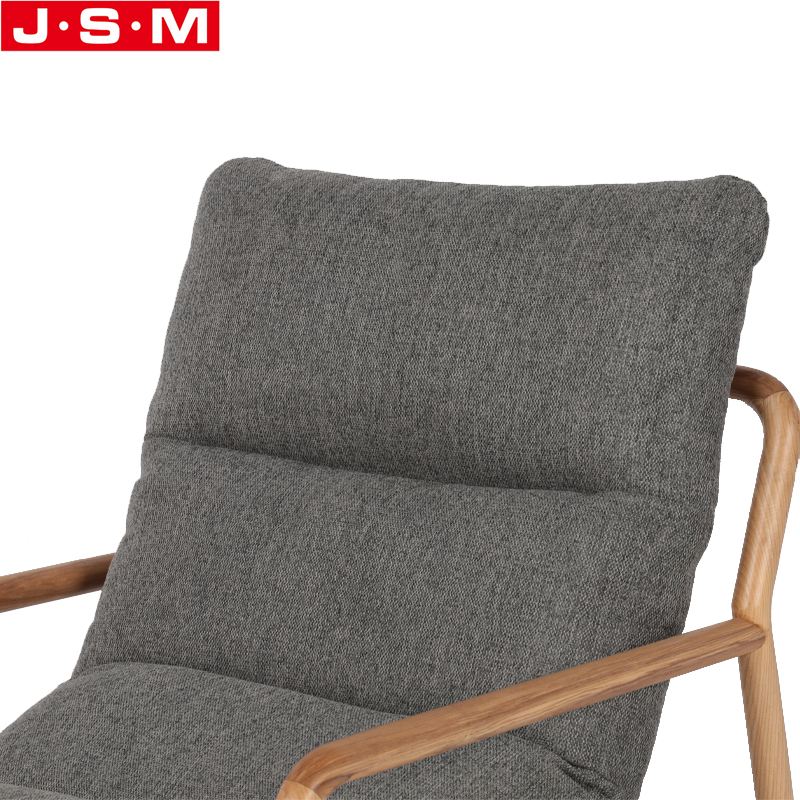 American ash frame Chairs Single Sitting Room Arm Chair Living Room with fabric upholstery