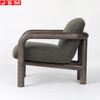 Modern Wooden Solid Wood Lounge Armchair Living Room Dining Leisure Armchair Inflatable Armchair