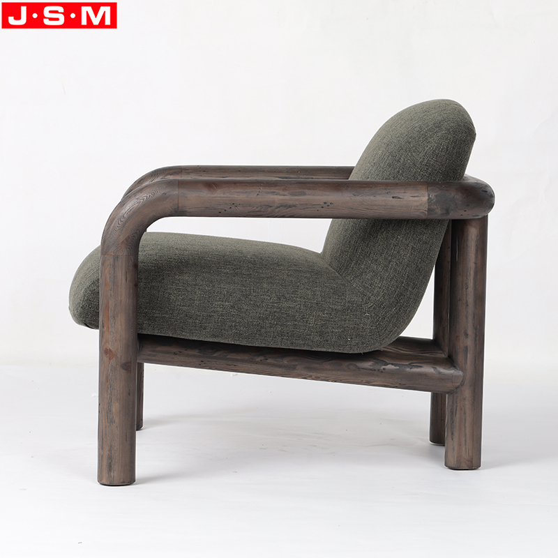 Modern Wooden Solid Wood Lounge Armchair Living Room Dining Leisure Armchair Inflatable Armchair
