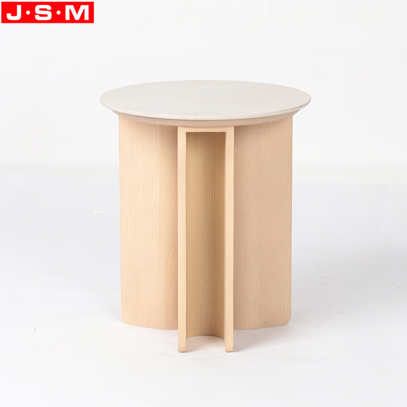 Modern Homemade Living Room Center Black Wooden Ceramic Top Ash Timber Base