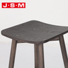 Nordic Designer Restaurant Small Wooden Leather Woven Ash Timber Frame Stool
