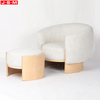 Modern Furniture Pink Cushion Seat Reclining Wooden Cushion Seat