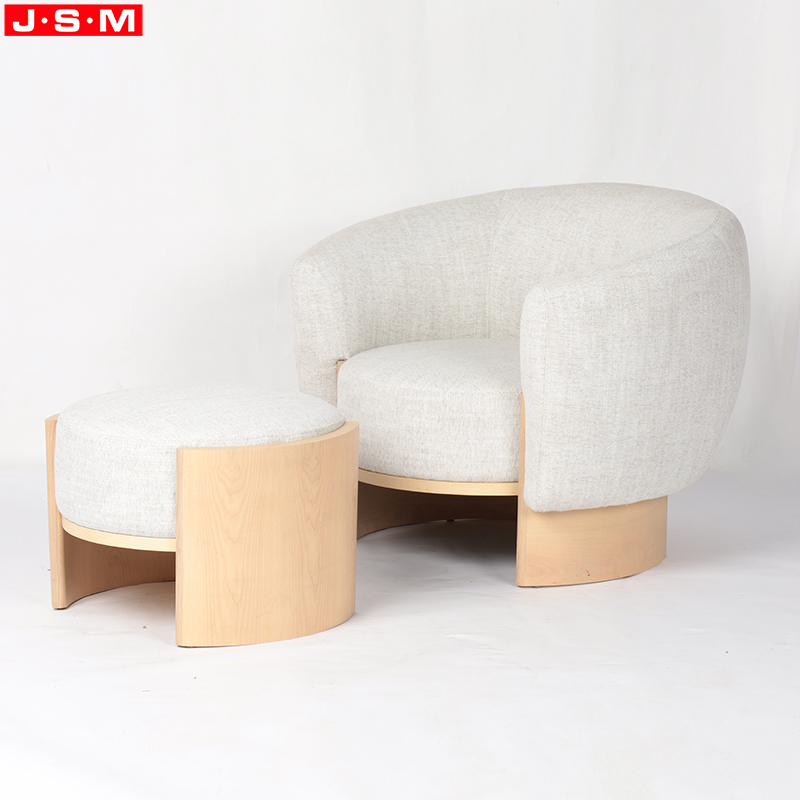 Modern Furniture Pink Cushion Seat Reclining Wooden Cushion Seat