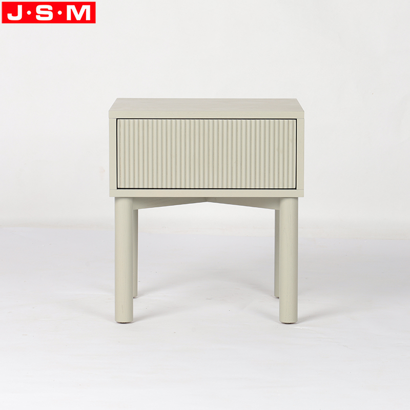 Wholesale Hot Sale Wooden Modern Metal Base Bedside Plywood with Ash Veneer Carcase