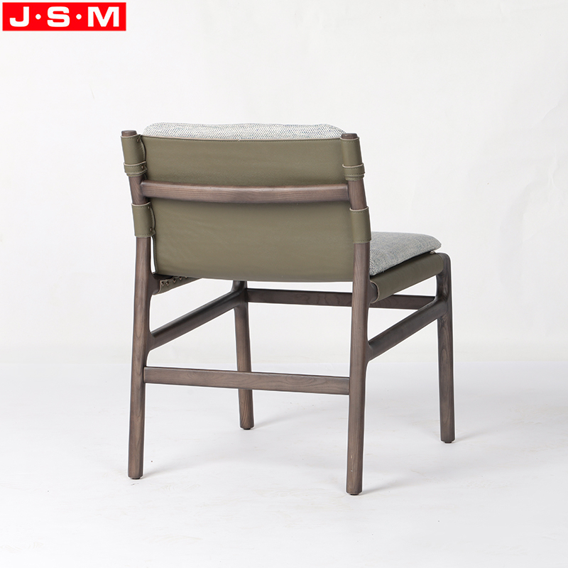 Modern Leather Dining Room Restaurant Furniture Hotel Ash Timber Frame
