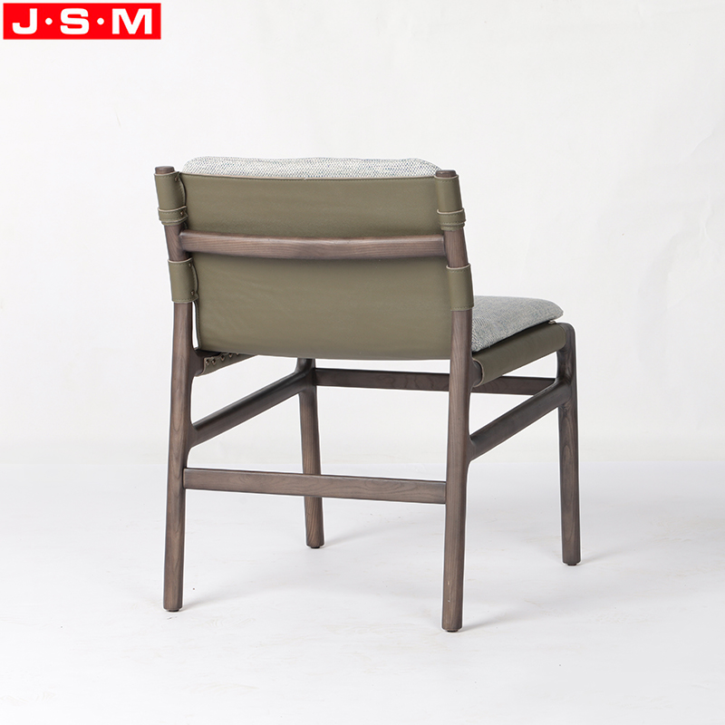 Modern Leather Dining Room Restaurant Furniture Hotel Ash Timber Frame